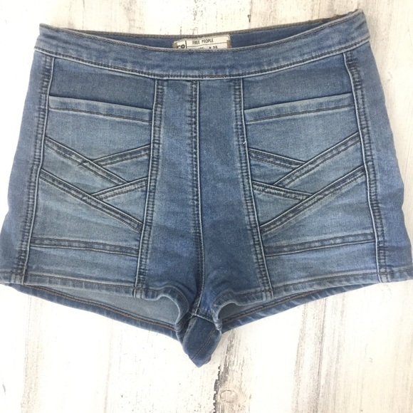 Free People Pants - ☮️ Free People Radar Love Shorts Sz 25. Blue ☮️